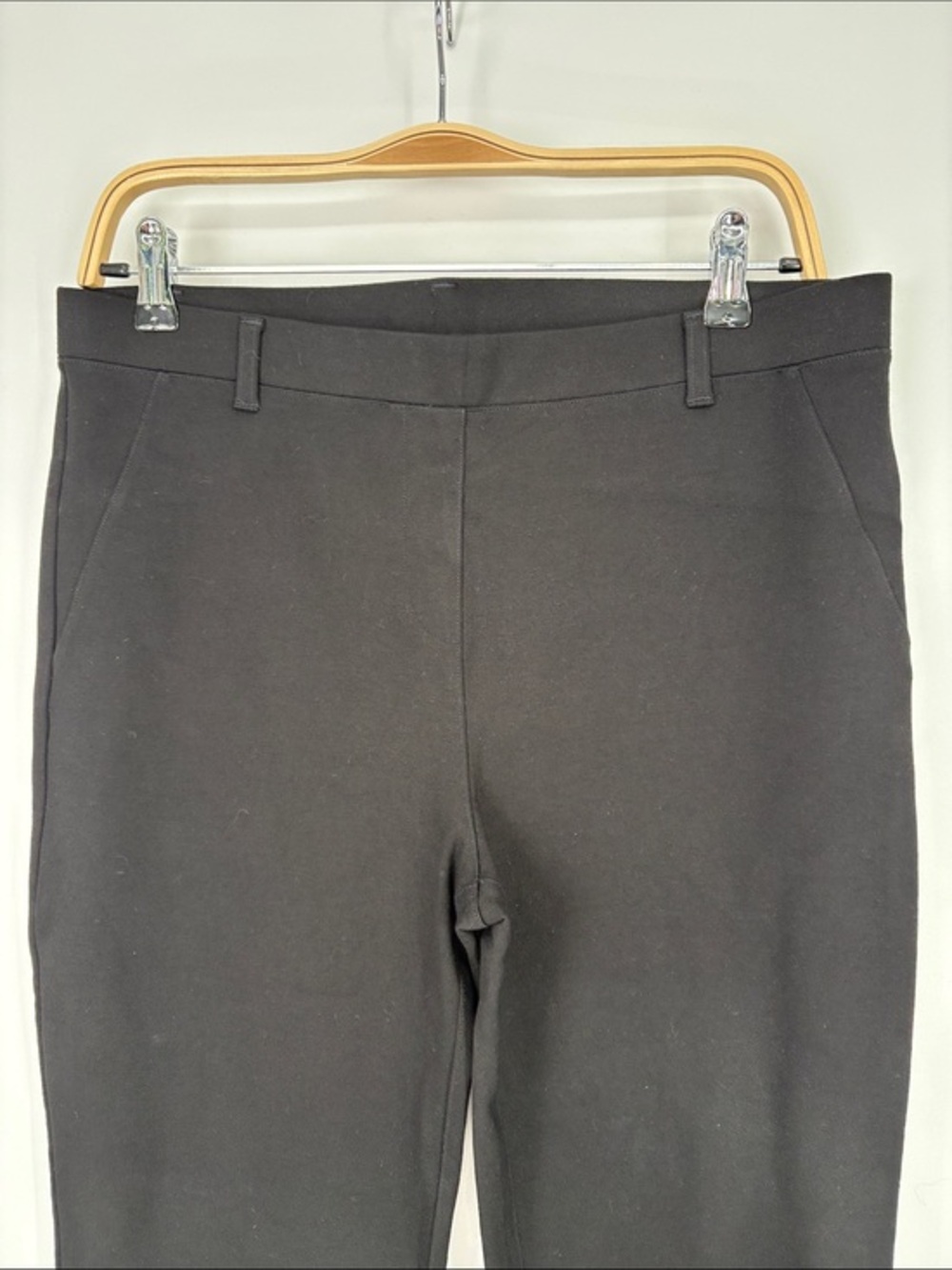 Quince Black Ponte Slim Pants